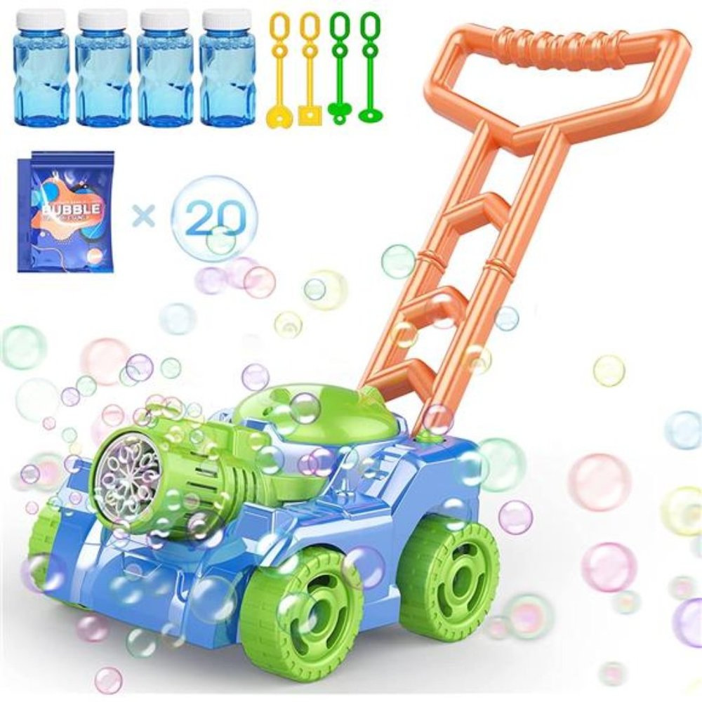 Bubble Lawn Mower for Kids Toddlers ,Automatic Push Toys, Summer Outdoor Toys